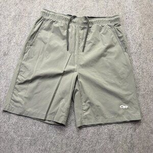 Outdoor Research Training Shorts Men L Gray Stretch Performance 8" Gym